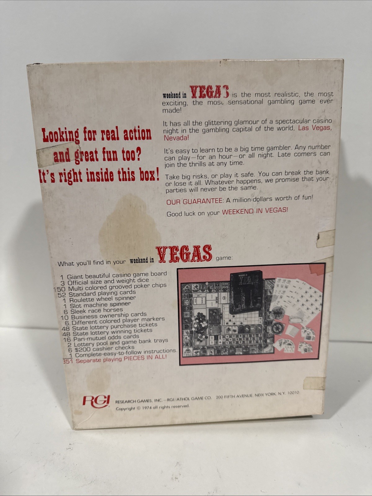 Vintage Weekend In Vegas Game by Athol Game Co – 1974 Edition – Complete!