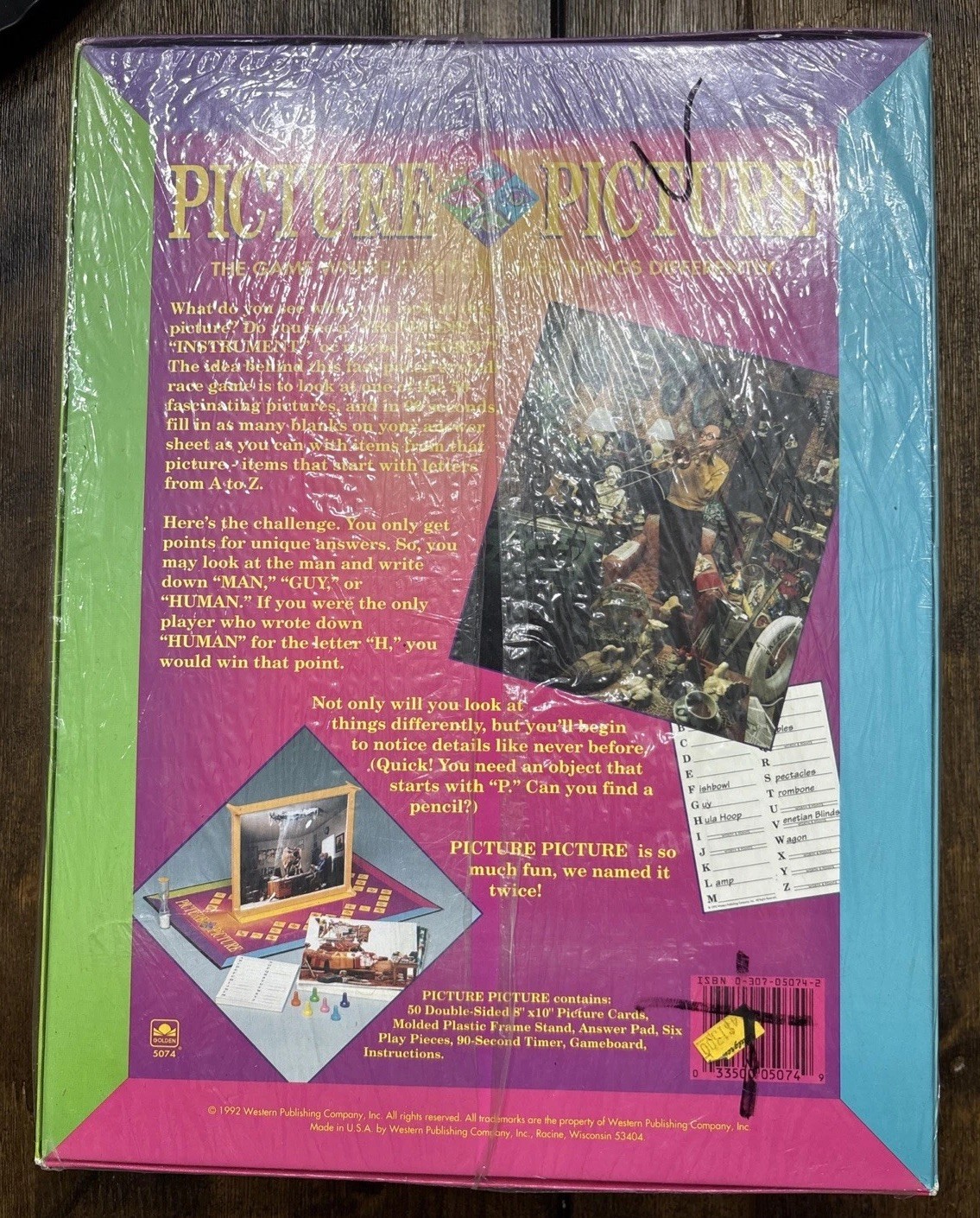 VINTAGE Picture Picture Board Game COMPLETE Golden 1992 New Sealed