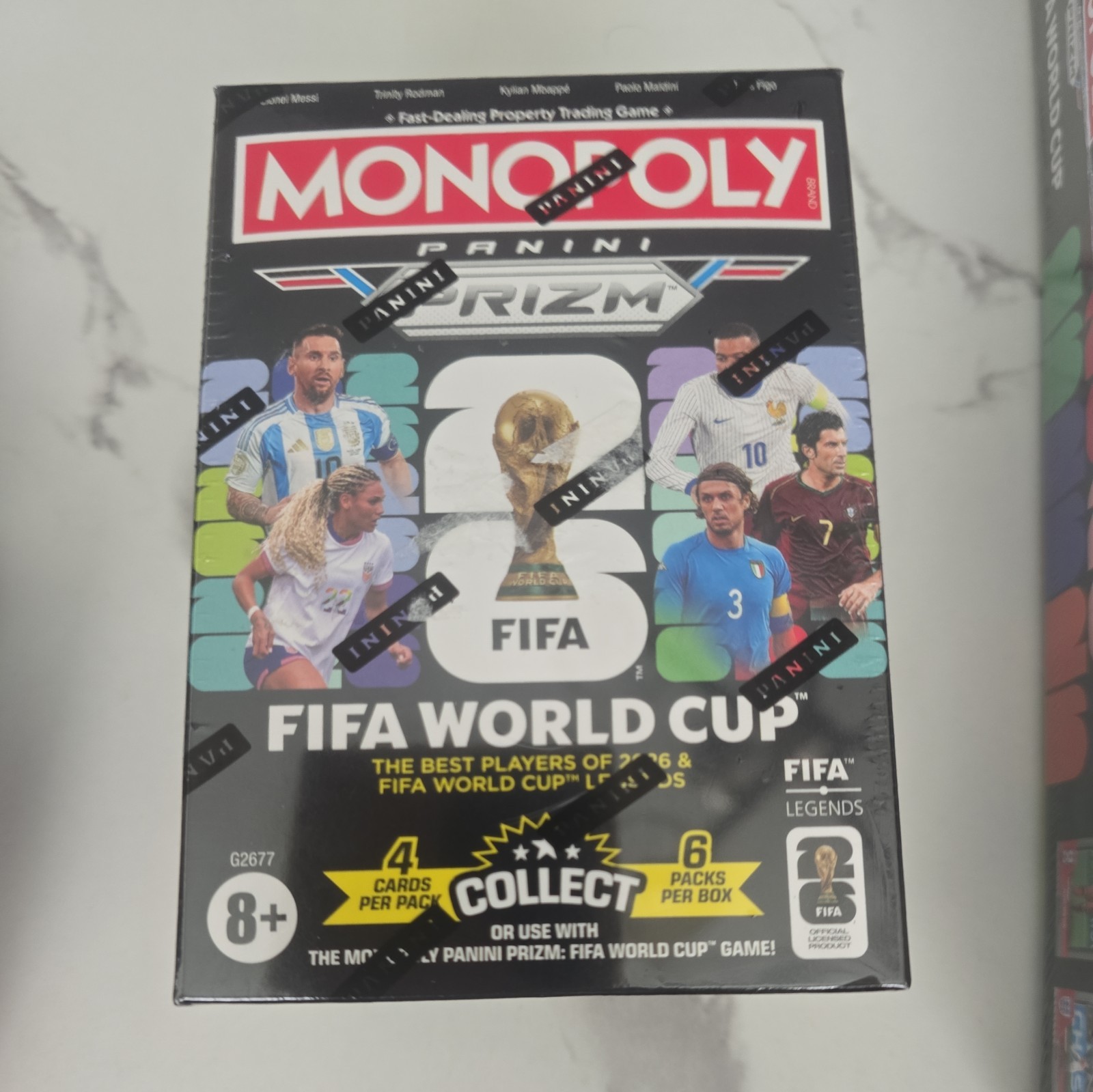 2026 FIFA World Cup trading card and Board Game Monopoly Panini Prizm Bundle