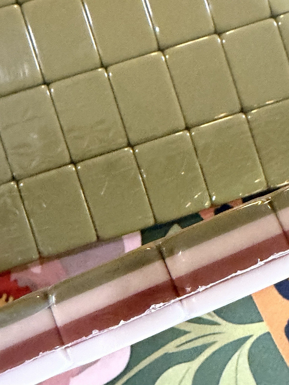 Olive Green 4 Layer Acrylic American Mahjong Tiles set