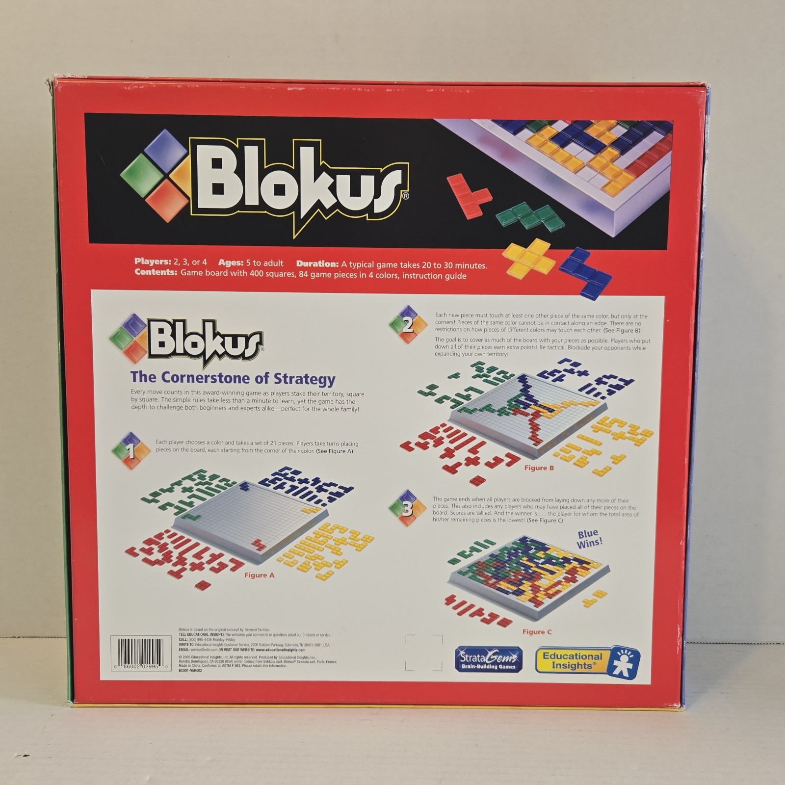 Blokus Strategy Game Educational Insights 2005 Large Version **COMPLETE**
