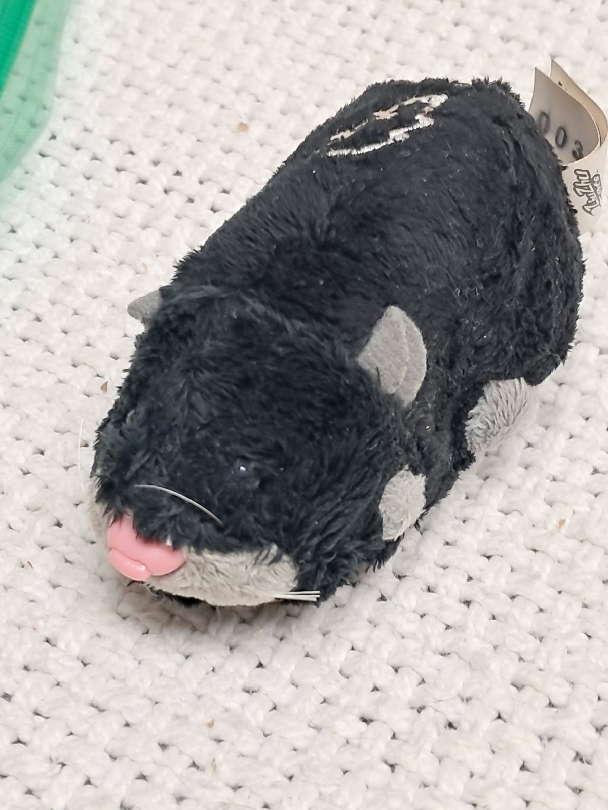 Zhu Zhu Pets black colored pink nose Electronic Hamster 2008 New batteries