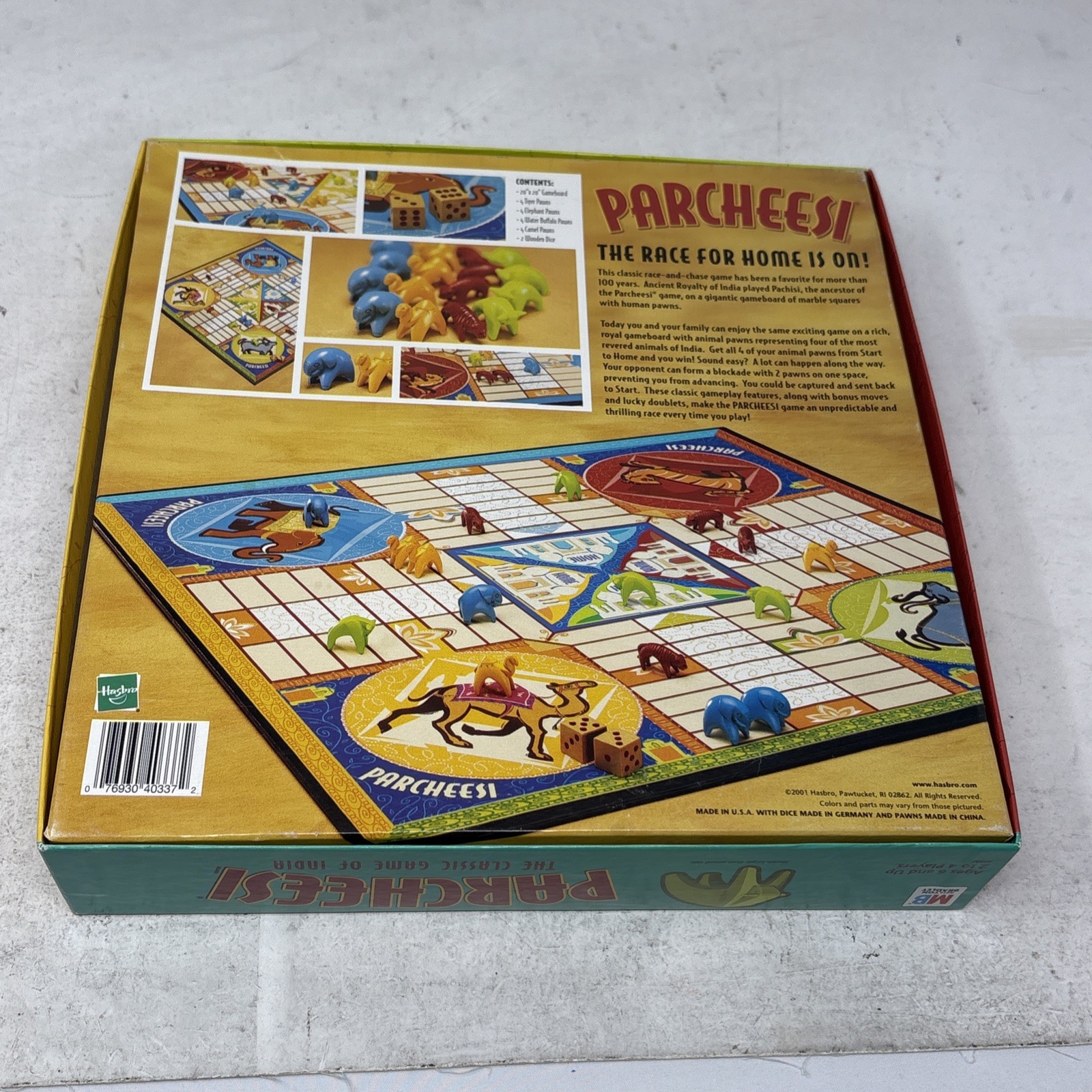 Parcheesi The Classic Game Of India Board Game 2001 Milton Bradley