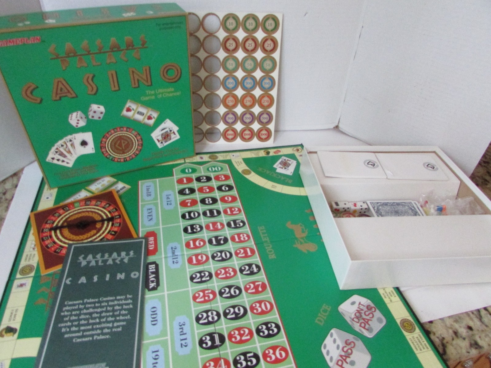GAME PLAN CAESARS PALACE CASINO GAME 1995 GAME OF SKILL AND LUCK