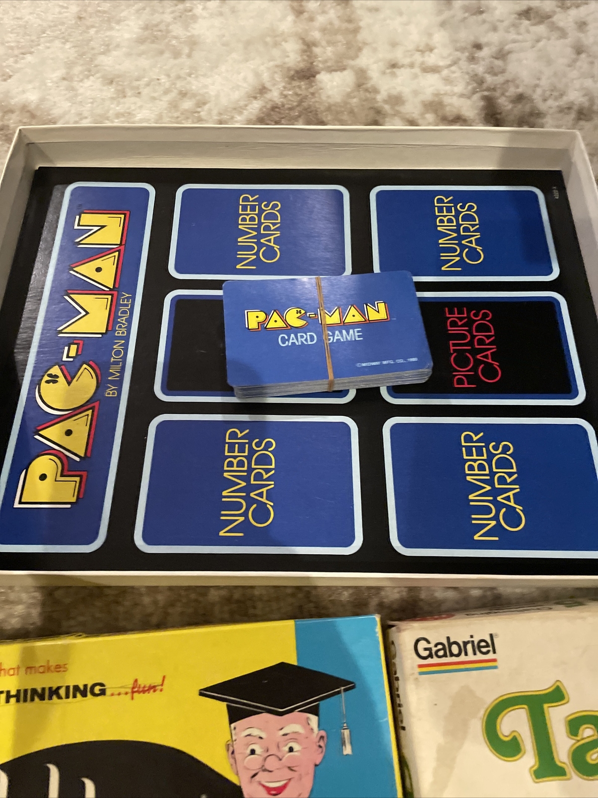 Vintage Lot Of Games Pac-Man Oonie Moonie Goonie Pocket Boggle Yahtzee Take 5