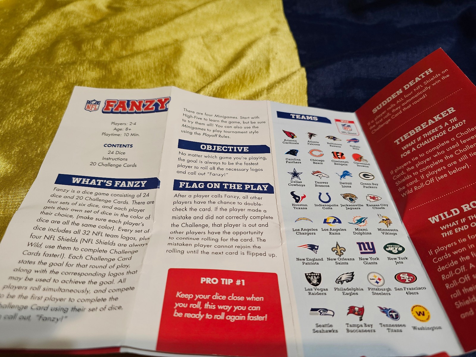 NFL Fanzy Dice Game All Present 2020 Cards Still In Shrinkwrap