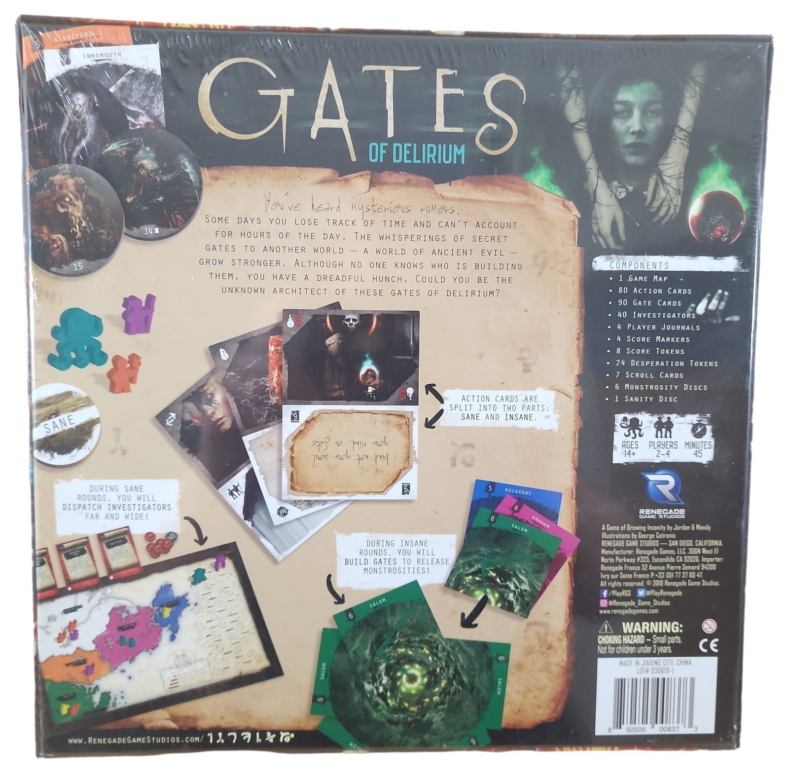 Gates of Delirium: Renegade Game Studios Horror & Monster Complete Board Game
