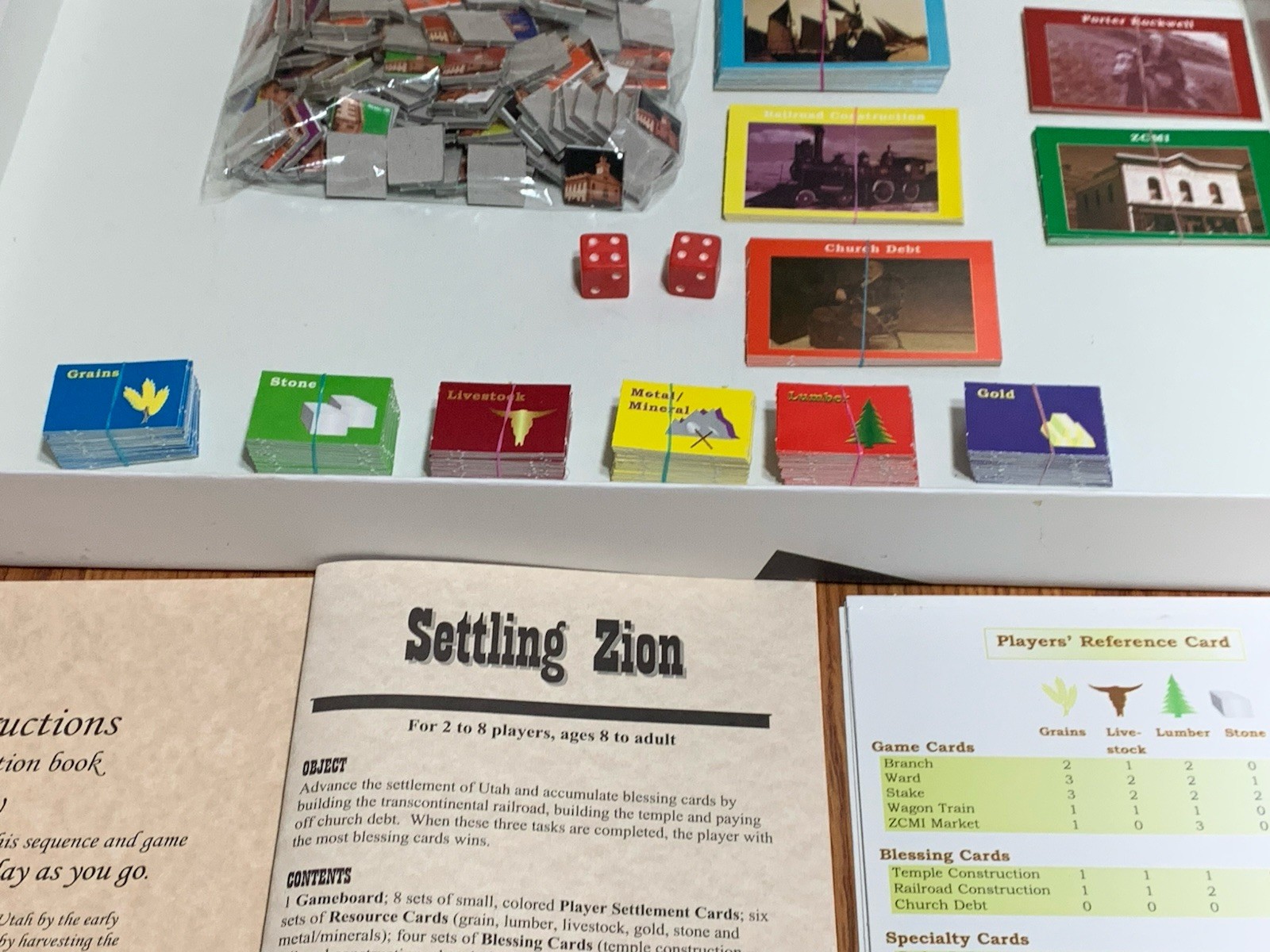Settling Zion Salt Lake City Utah Pioneer 2004 Board Game Inspiration Mormon LDS