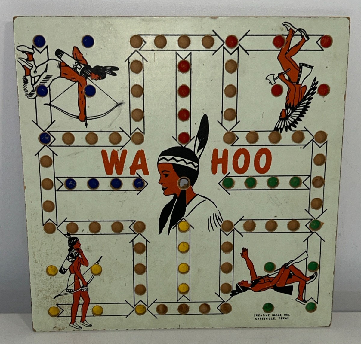 Vintage Creative Ideas Inc. WA HOO Marble Board Game, BOARD ONLY, Gatesville TX