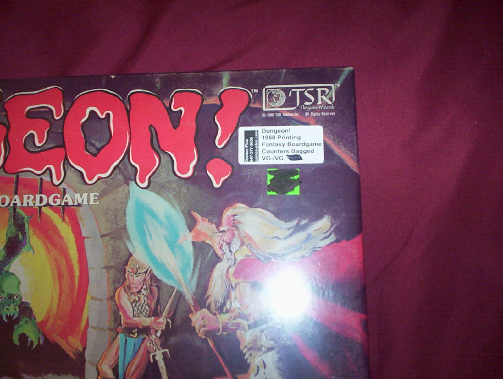 VTG 1981 Dungeon Fantasy Board Game (TSR Games (1980) #1010) Rare, OOP, HTF N/R!