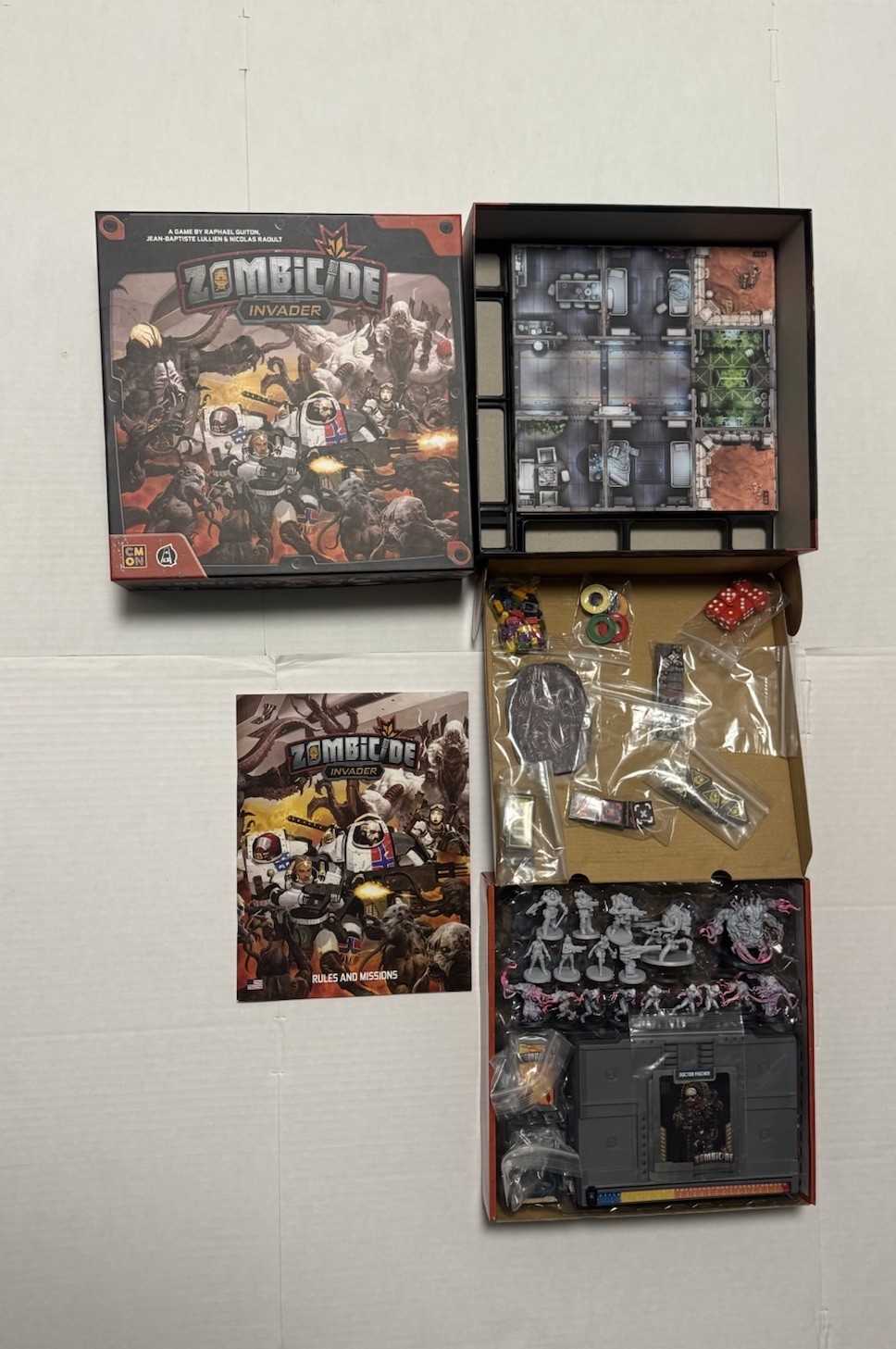 Zombicide Invader Board Game 2019 CMON Global, Guillotine Games 100% Complete