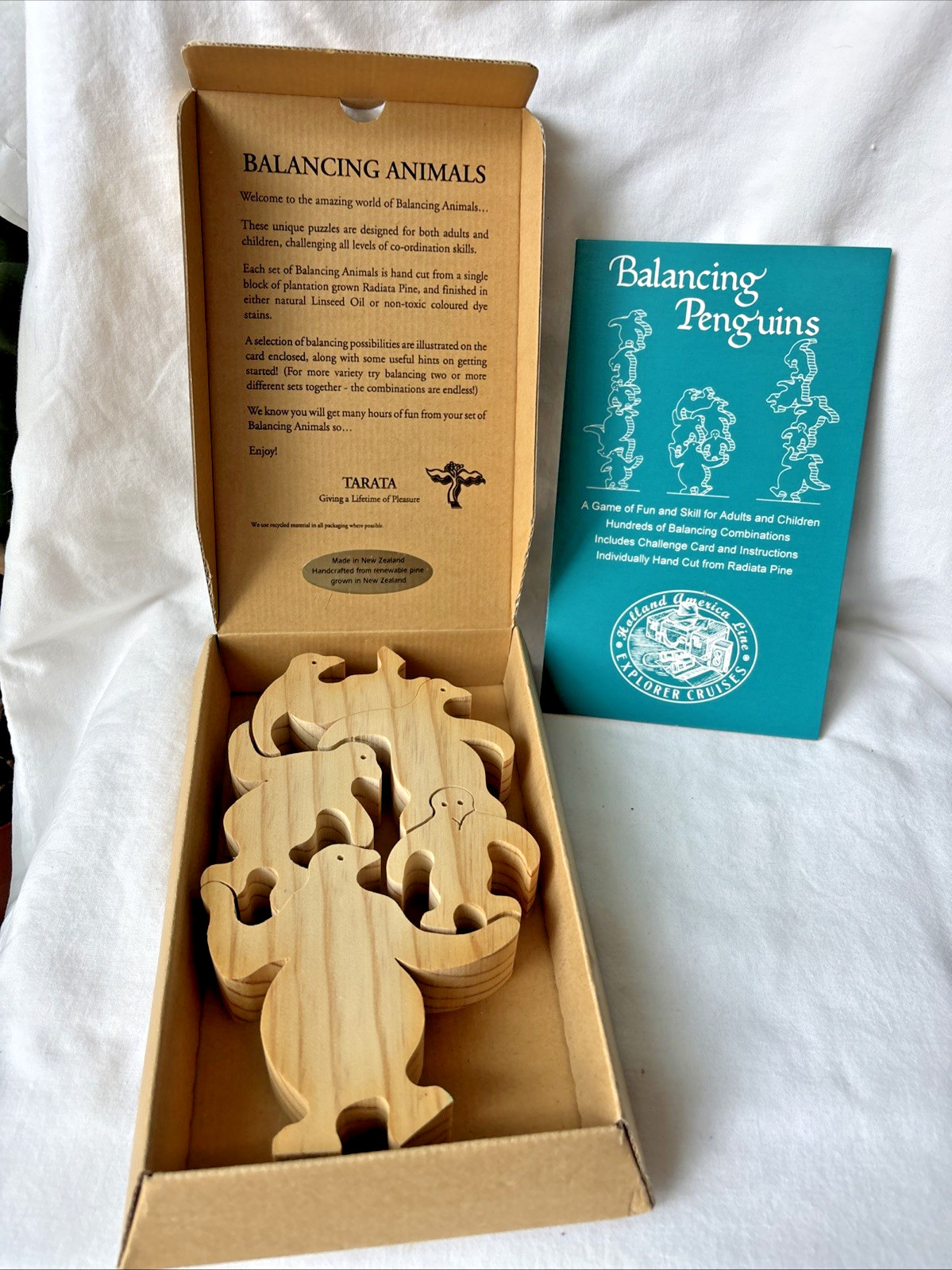 Tarata Balancing Penguins Wooden Balancing Puzzle Game From New Zealand, Ages 4+