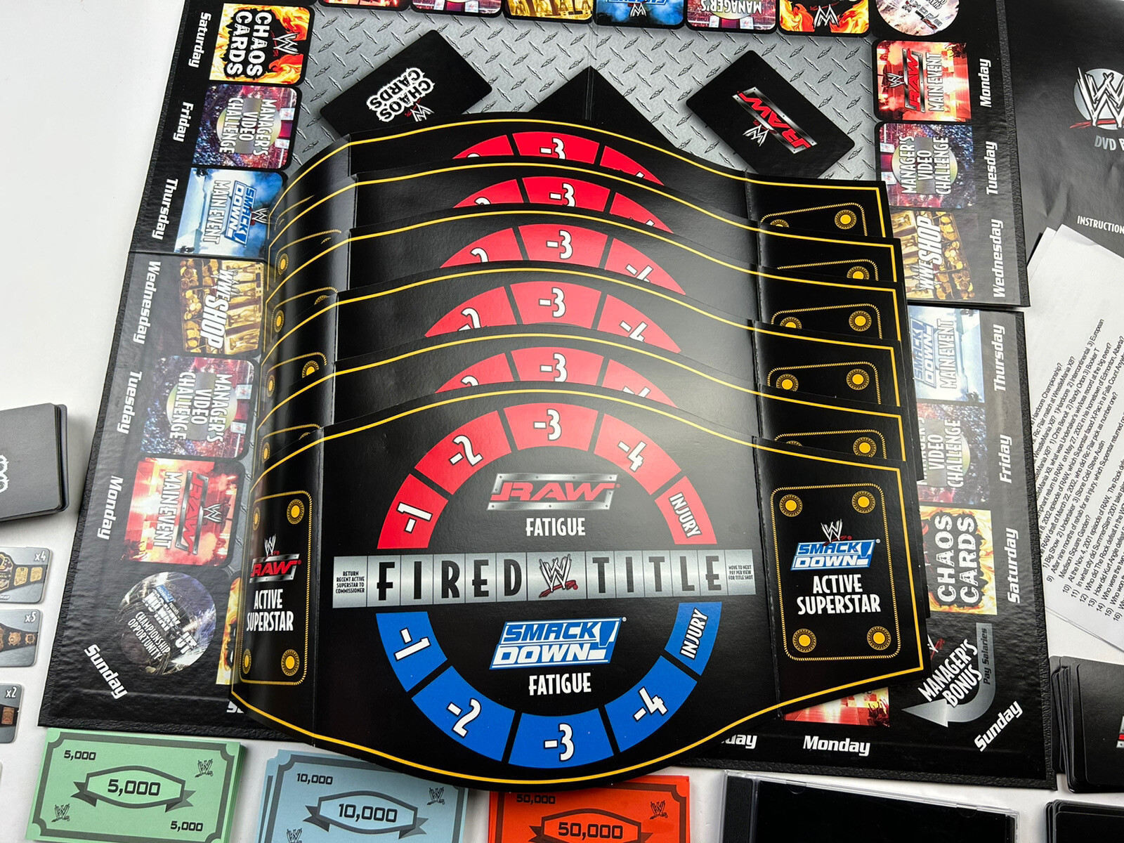 WWE Wrestling DVD Board Game Smackdown Raw Collectable WWF 2005 ~ COMPLETE