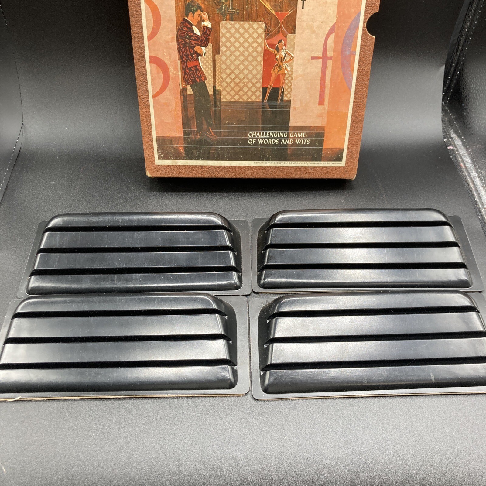 Vintage 1971 FOIL 3M Bookshelf Game of Words and Wits – Complete! Game Night