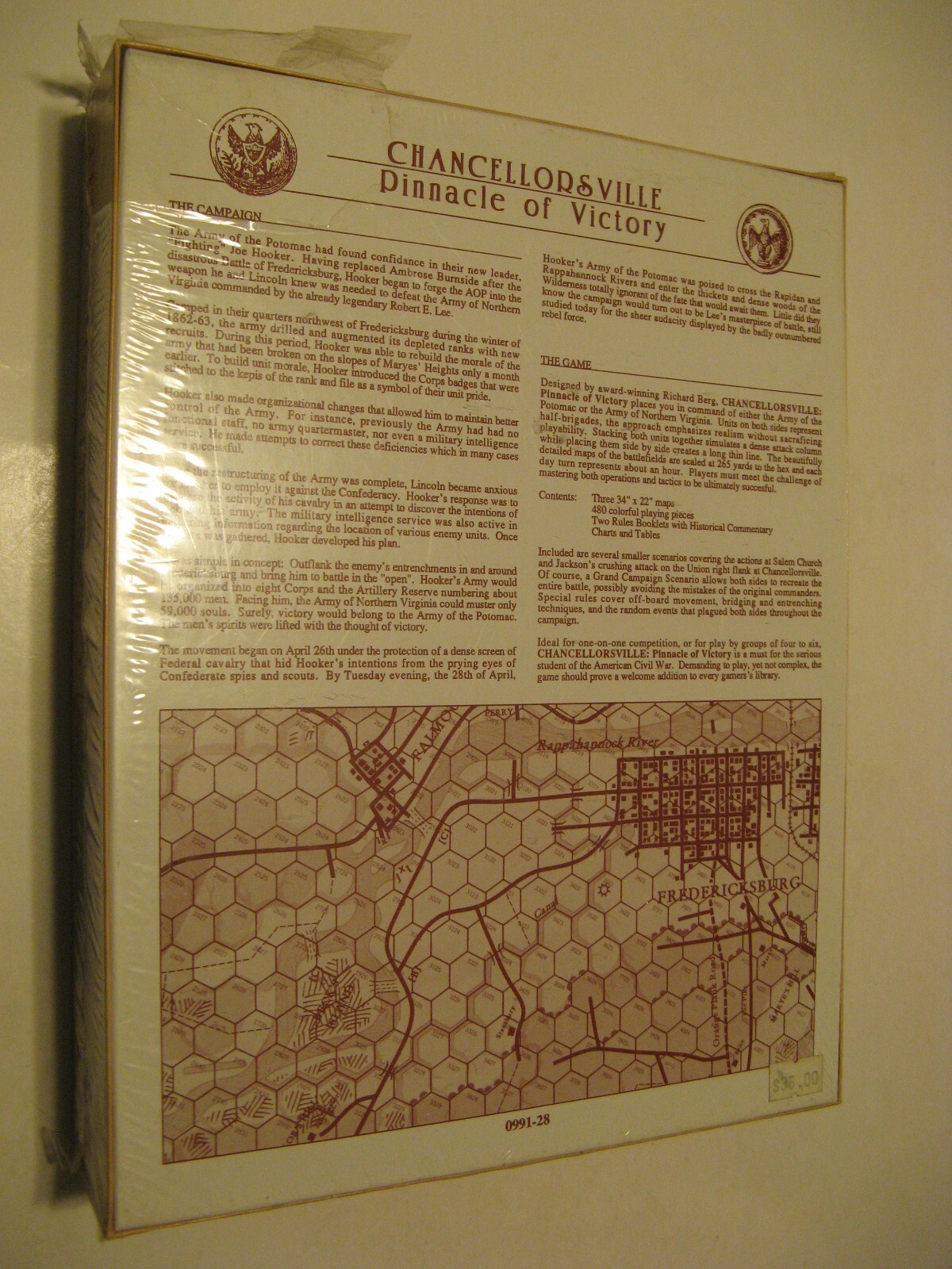 Chancellorsville Pinnacle of Victory Civil War board game Clash of Arms wargame