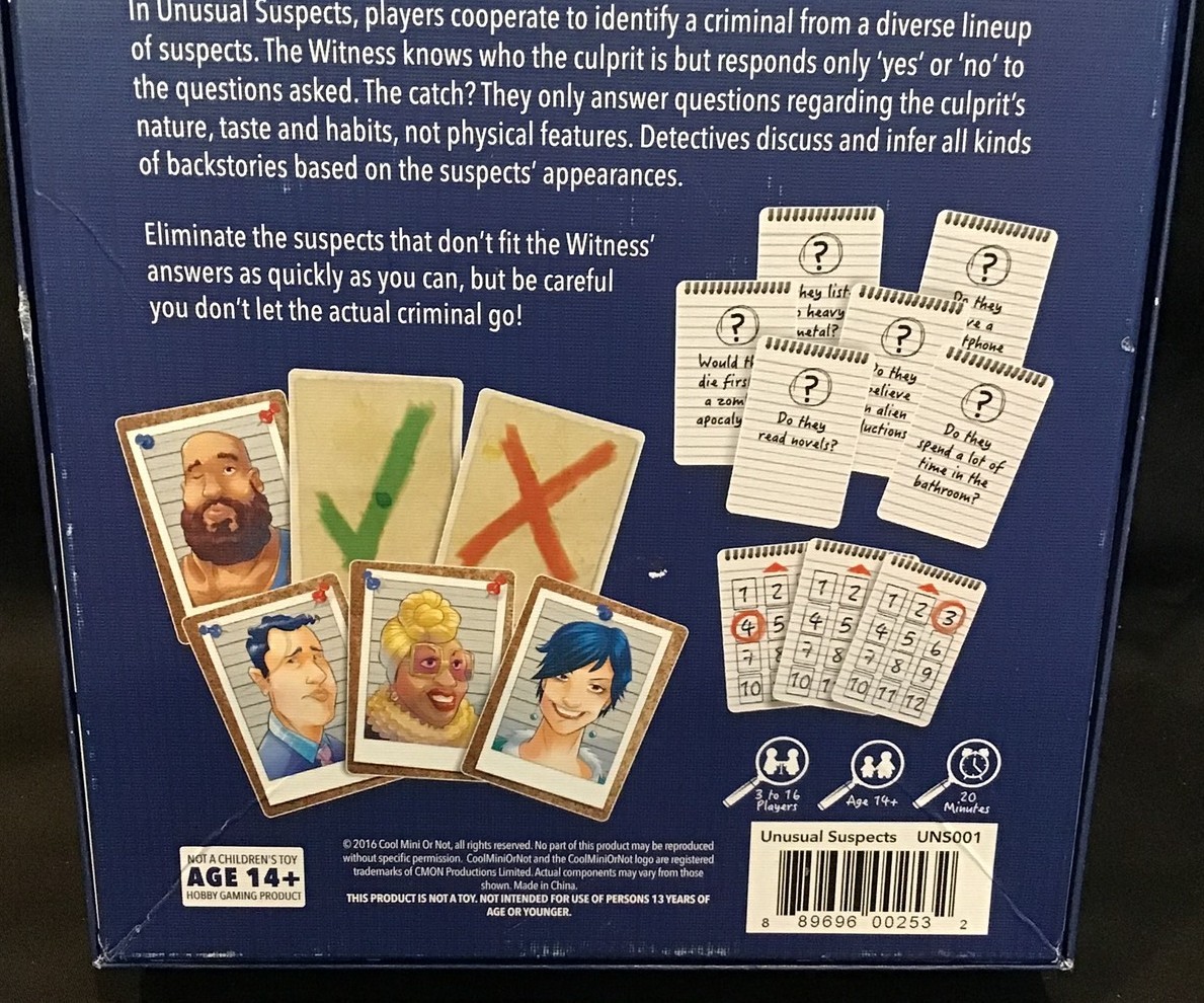 Unusual Suspects ~ Boardgame ~ CMON ~ OEJ