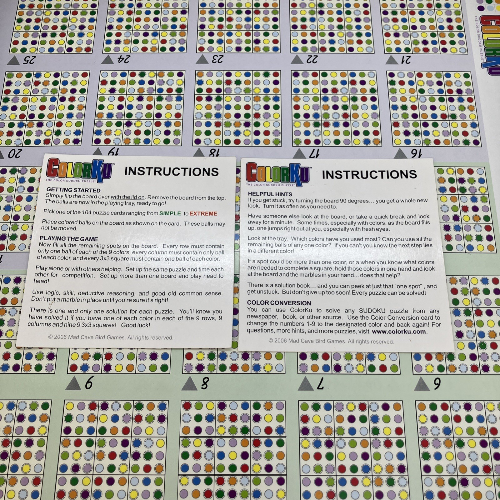 Colorku: The Color Sudoku Puzzle Plus Puzzle Cards 2006