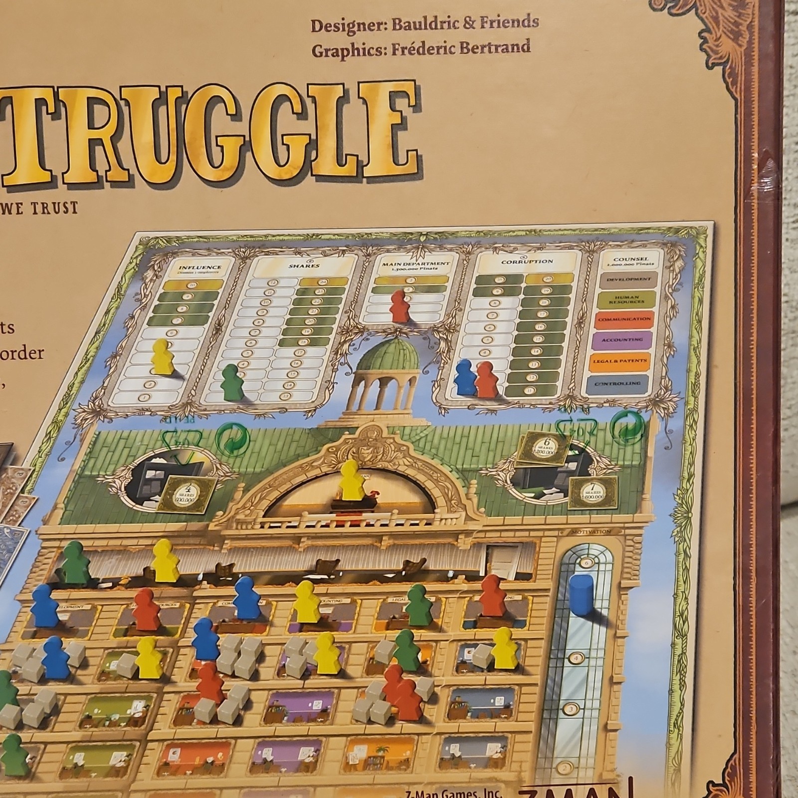 Z-Man Games Power Struggle Strategy Board Game – 3-5 Players, 90-120 Min, 12+