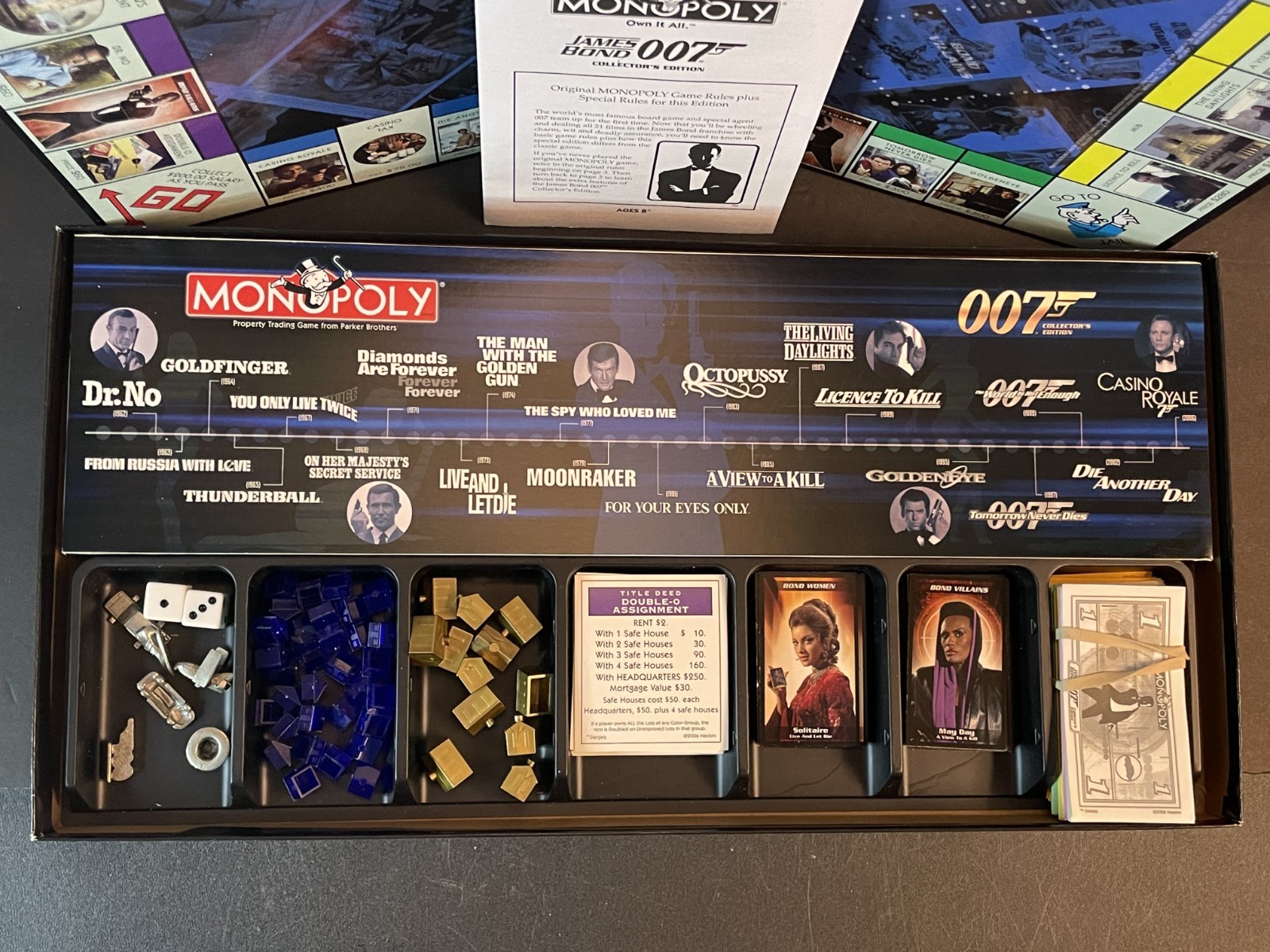 Monopoly James Bond 007 Collector’s Edition Board Game Hasbro 2006 – Complete