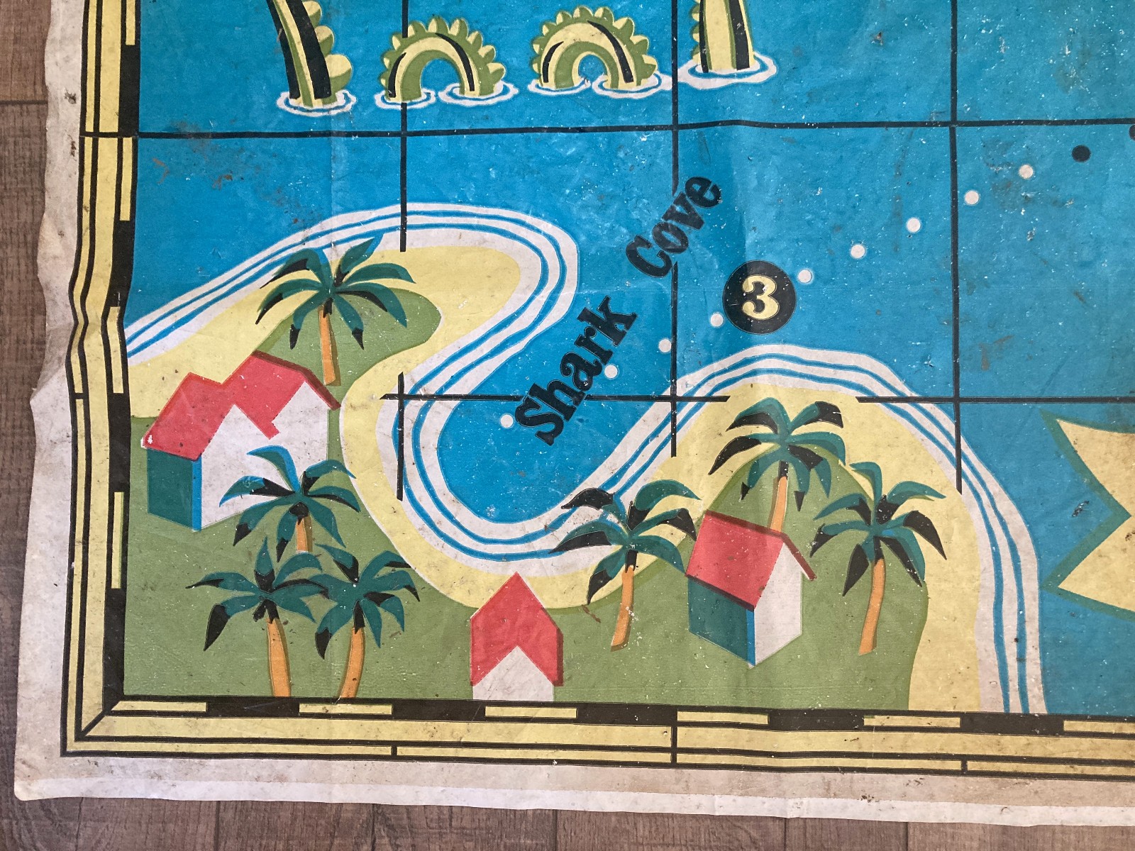 BEAN BAG BUCCANEERS Rare Vintage Lakeside 1962 Game Floor Map & Instruction Book