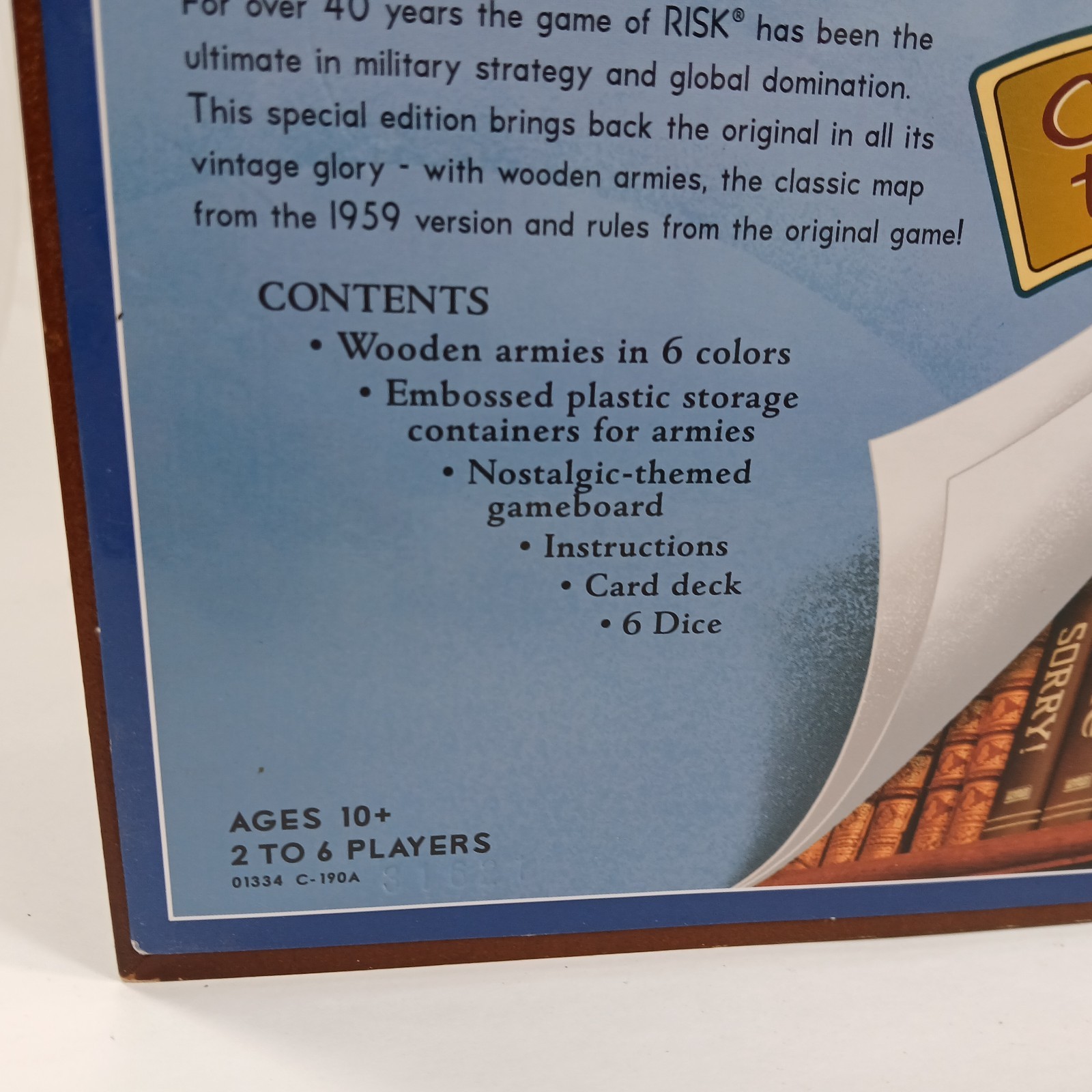 RISK Vintage Game Collection Bookshelf Box Wooden Case Strategy Parker Brothers