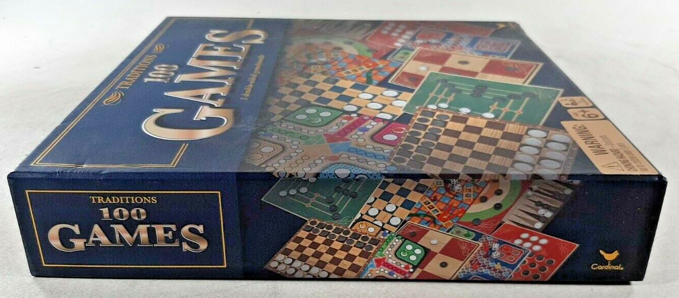 Traditions 100 Games Chess Checker Dice Family Fun Activity 5 boards