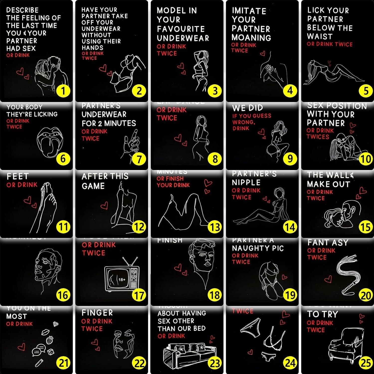 Excited and Exhausted Card Game Couple Erotic Drinking Games