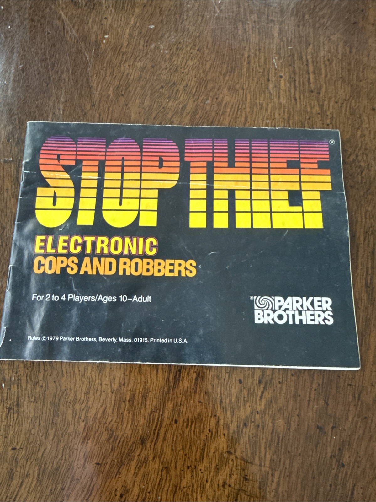 STOP THIEF 1979 Parker Brothers Board Game Parts – Instruction Manual