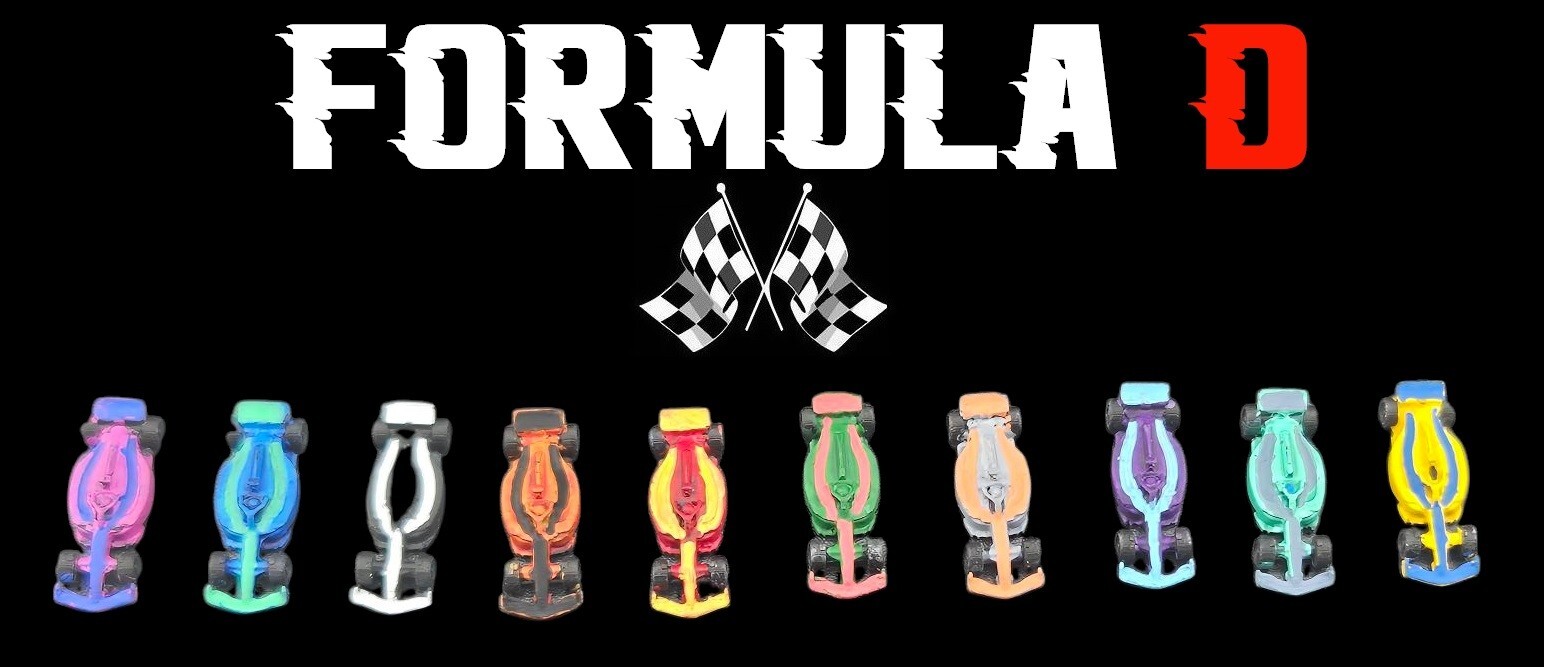 Formula D 10 painted miniature cars F1 / 10 cars F1 (20mm) painted