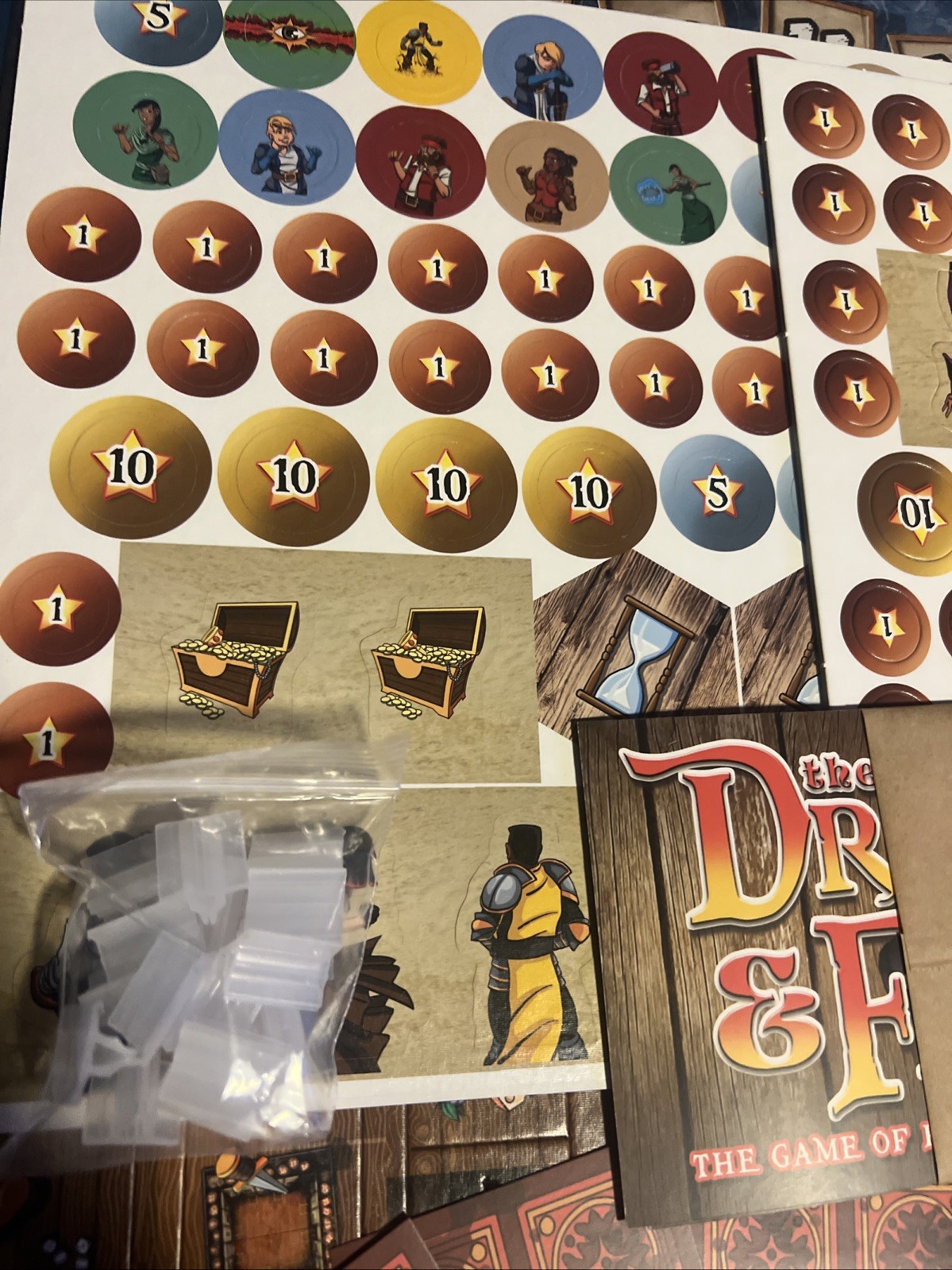 The DRAGON & FLAGON |Red Raven Games|Deluxe Board Game | Unpunched/sealed Cards