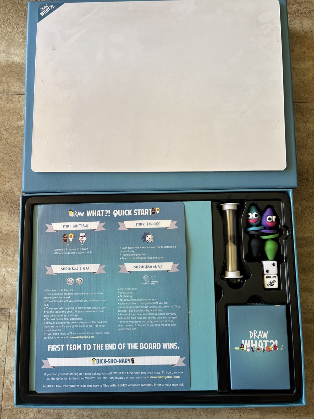 Draw What?! Adult Board Game Rare 100% COMPLETE