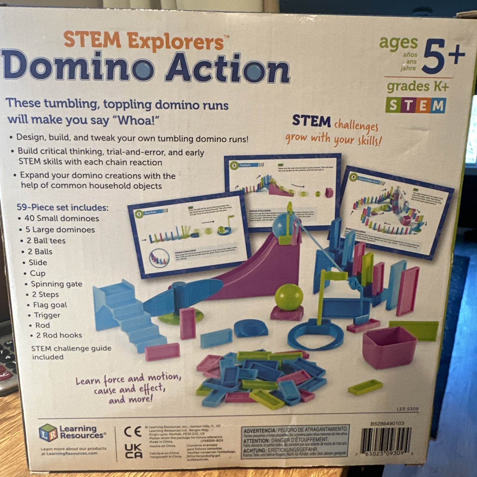 STEM Explorers Domino Action Set with 59 Colorful Dominos for Kids 5 and Up
