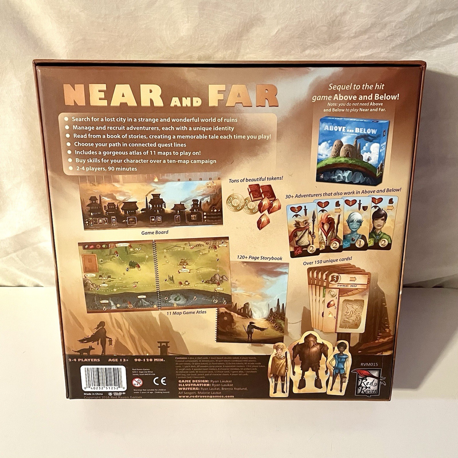 Near And Far Board Game Red Raven Games (2016) – 100% Complete