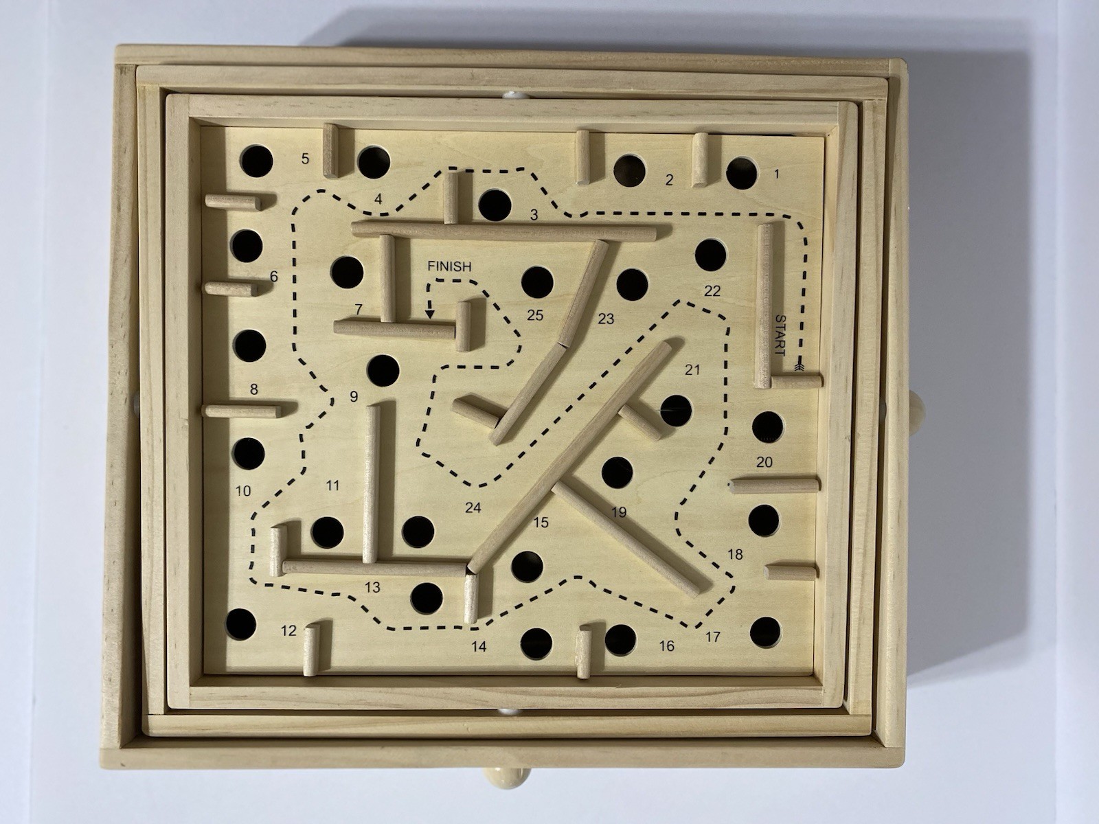 NEW Sterling Games 3 in 1 Labyrinth Wooden Maze Game. 12 3/4 x 11 1/2 inches