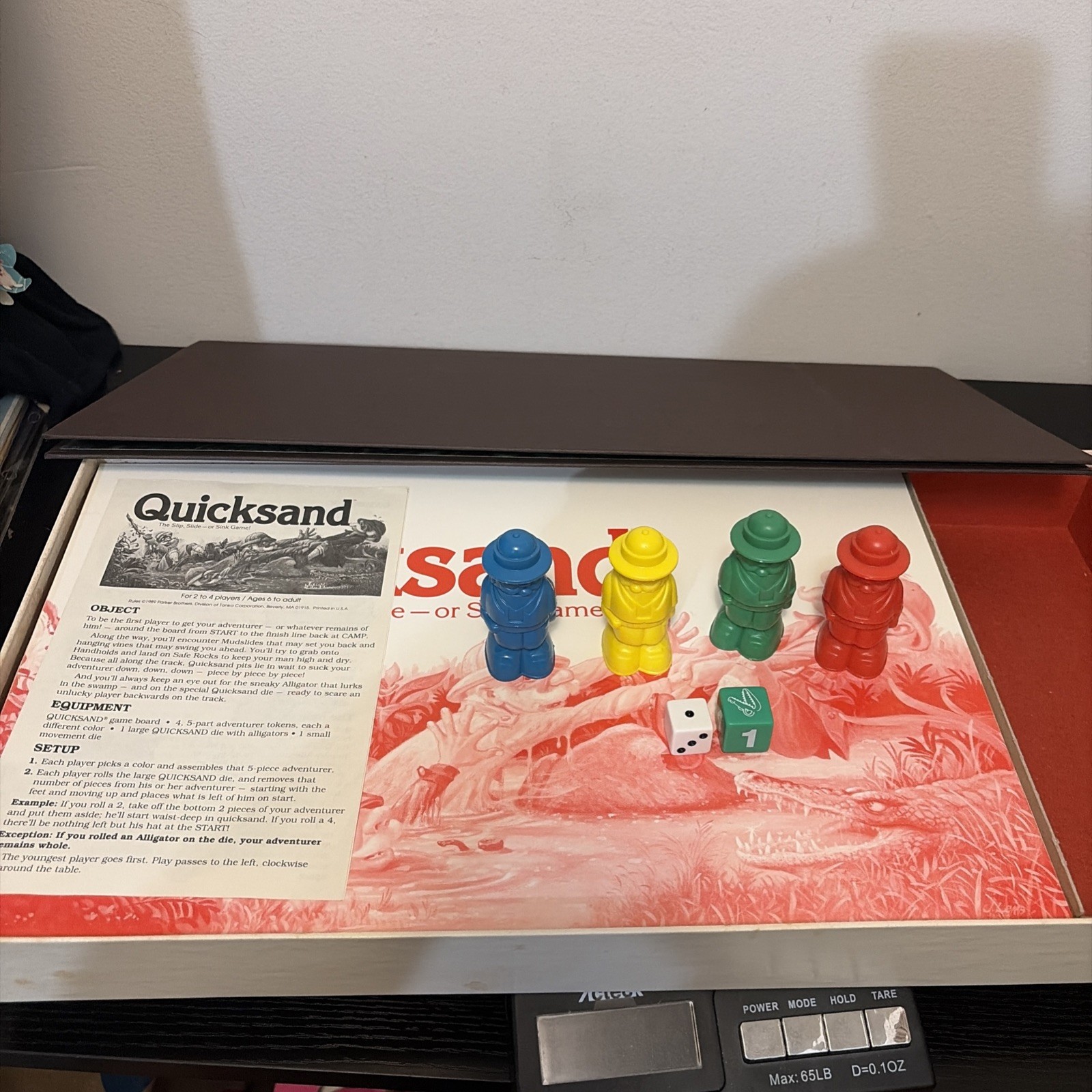 Quicksand The Slip, Slide or Sink Board Game Parker Brothers VTG 1989 Complete