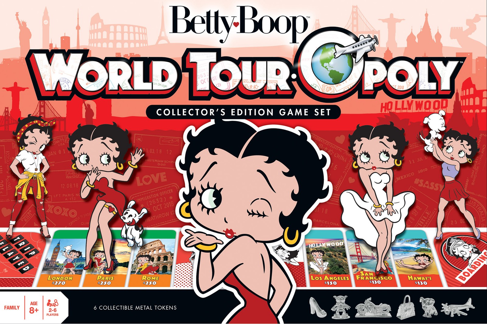 MasterPieces – Betty Boop – World Tour Opoly Family Board Game