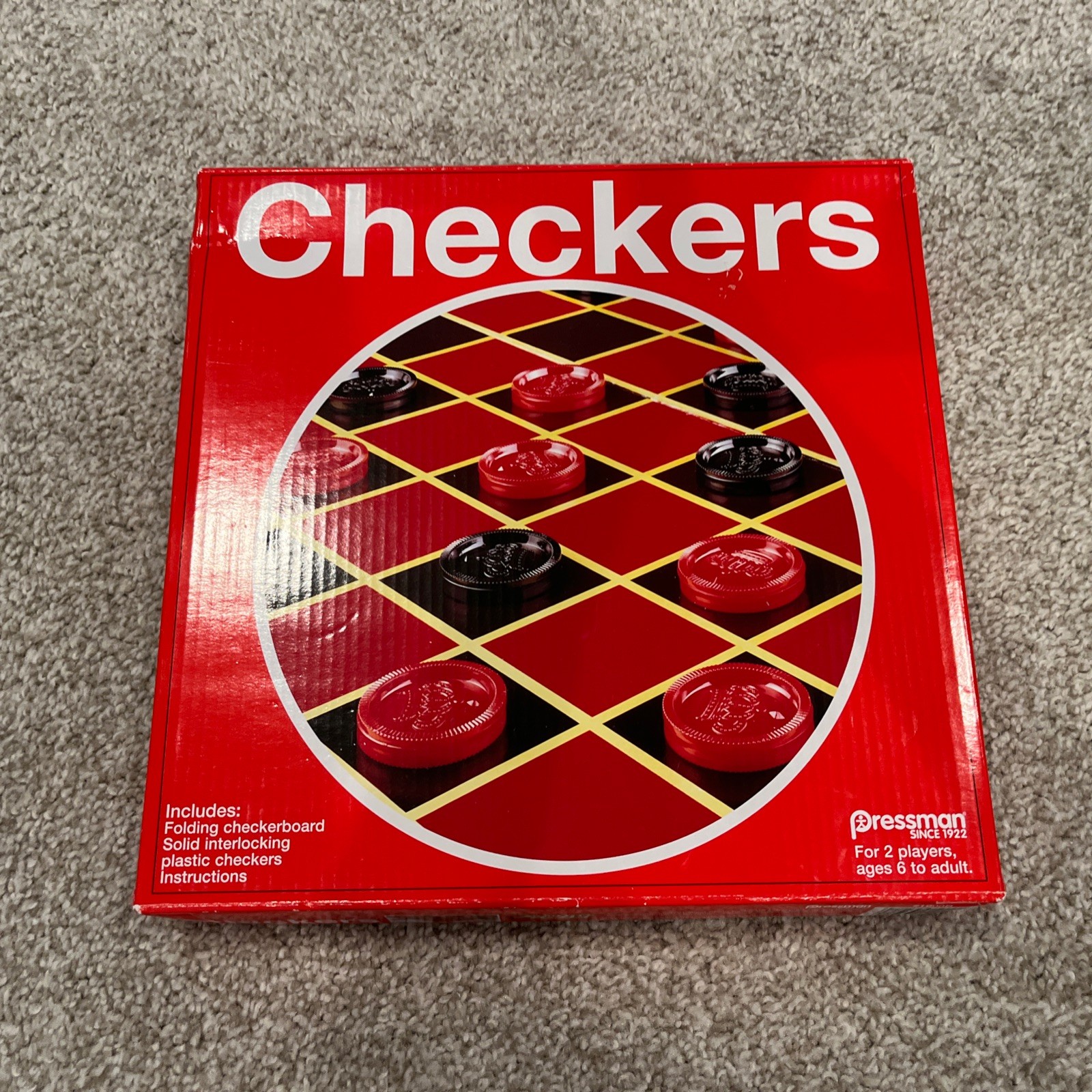 Checkers Board Game Set with 24 Pieces Classic Games