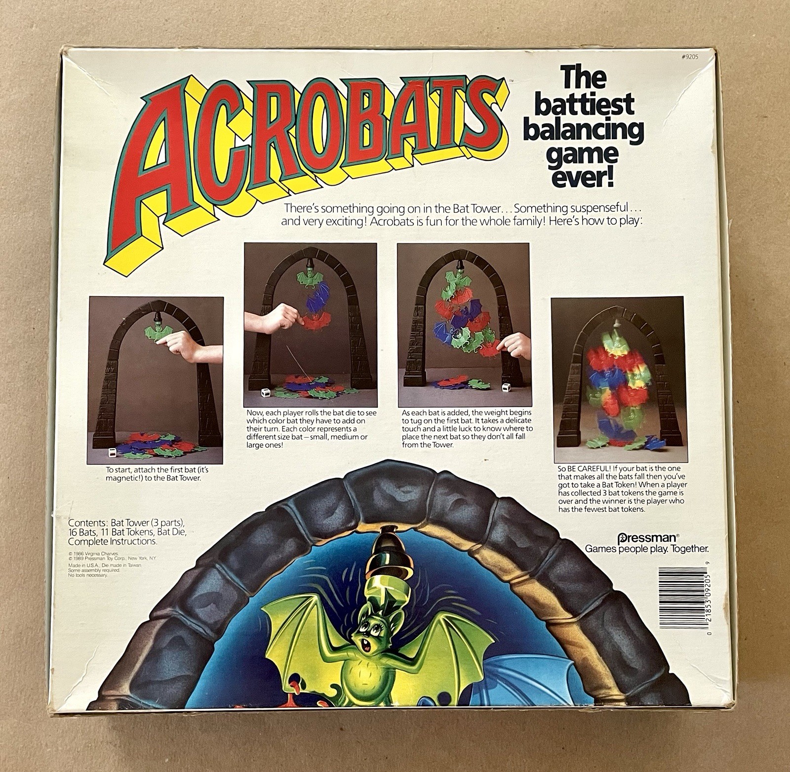 Acrobats, by Pressman, 1989 (2-4 Players, Ages 6+) **Missing 3 Tokens**
