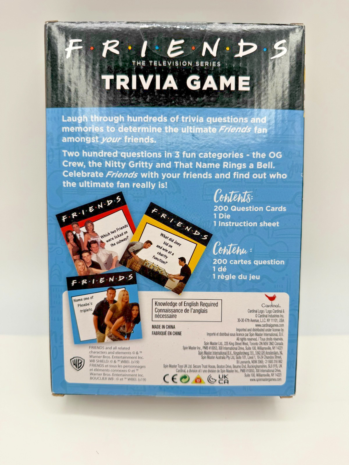 Friends Trivia Game 200 Questions By Ready to Roll Brand New