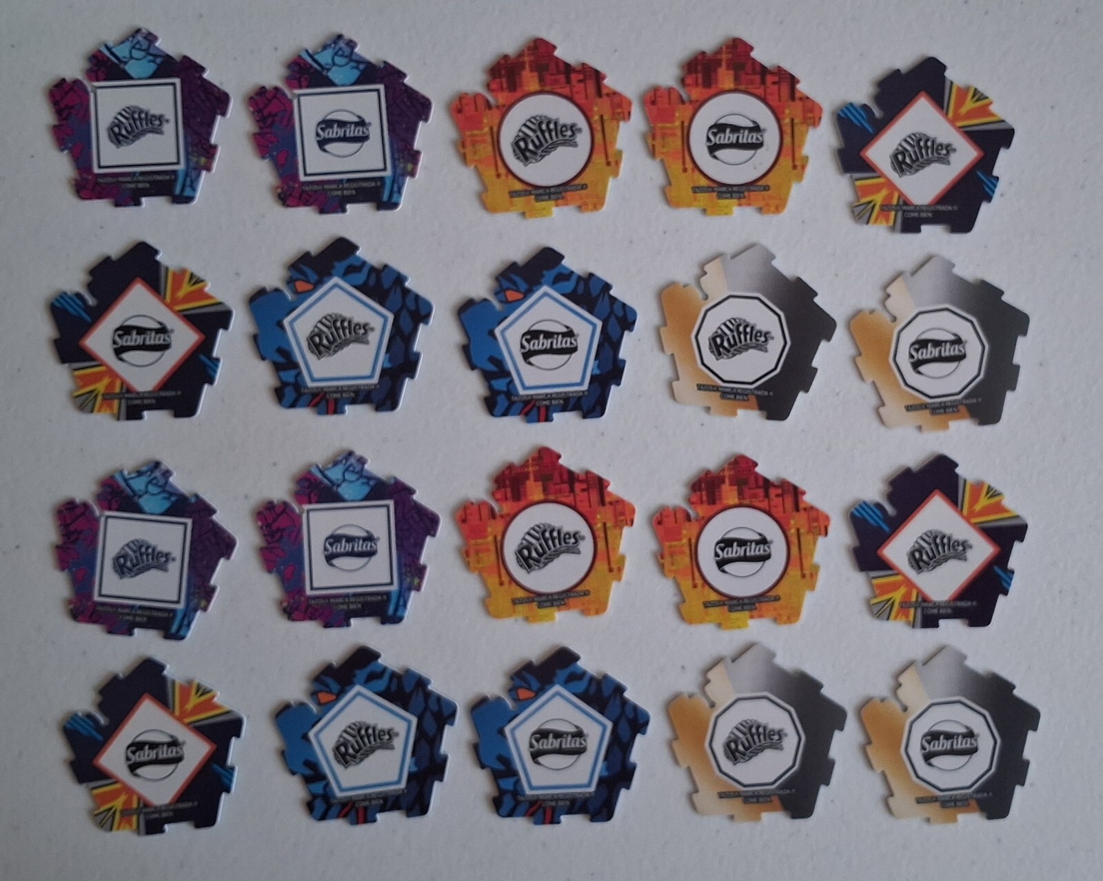 “UEFA 2020” MEXICAN COMPLETE SET OF 20 TAZOS SABRITAS PROMO 2020