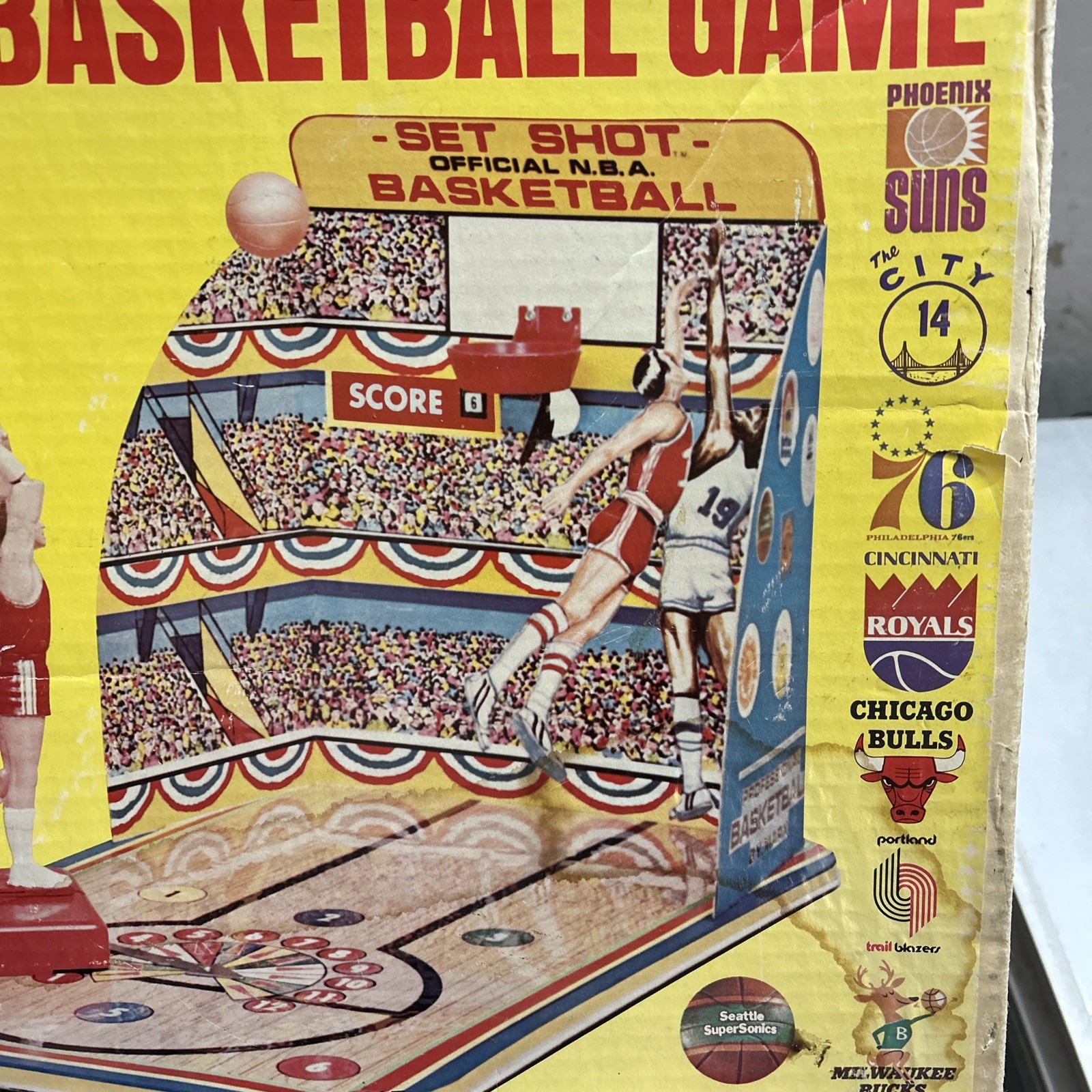 1971 MARX Toys #6230 Official NBA Set Shot Basketball Shooting Game RARE