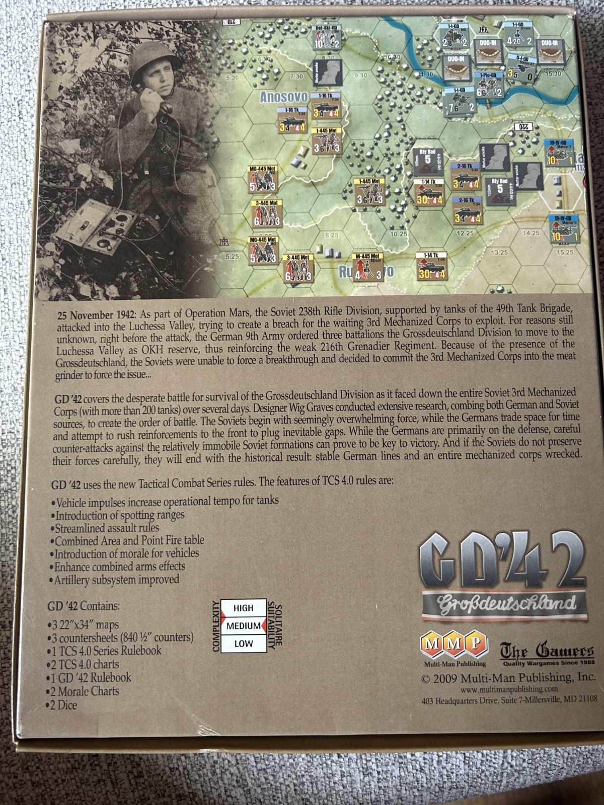 GD ’42: Grossdeutschland The Gamers, Multi Man Publishing-opened never played-G1