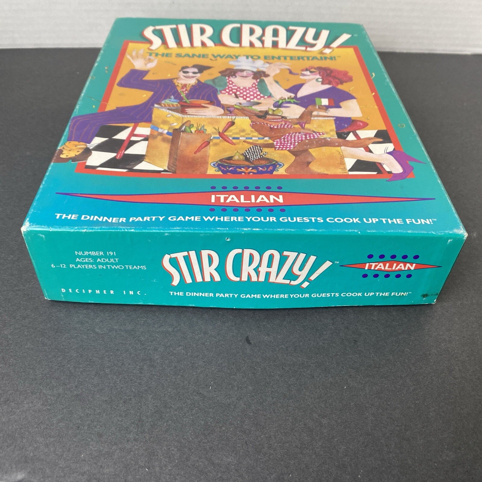 Stir Crazy! Italian The Sane Way to Entertain Dinner Party Game 1996 Retired