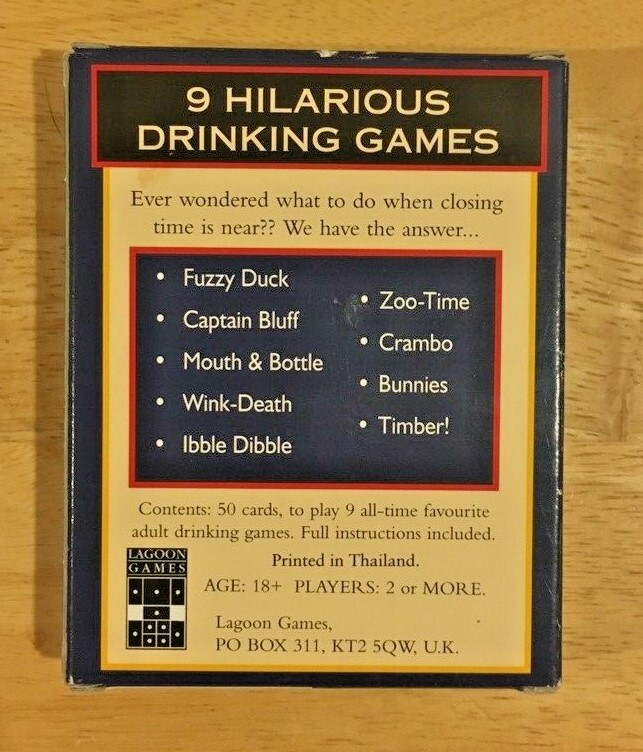 Adult Drinking Games Cards Lagoon Games 9 Different Games Included m1