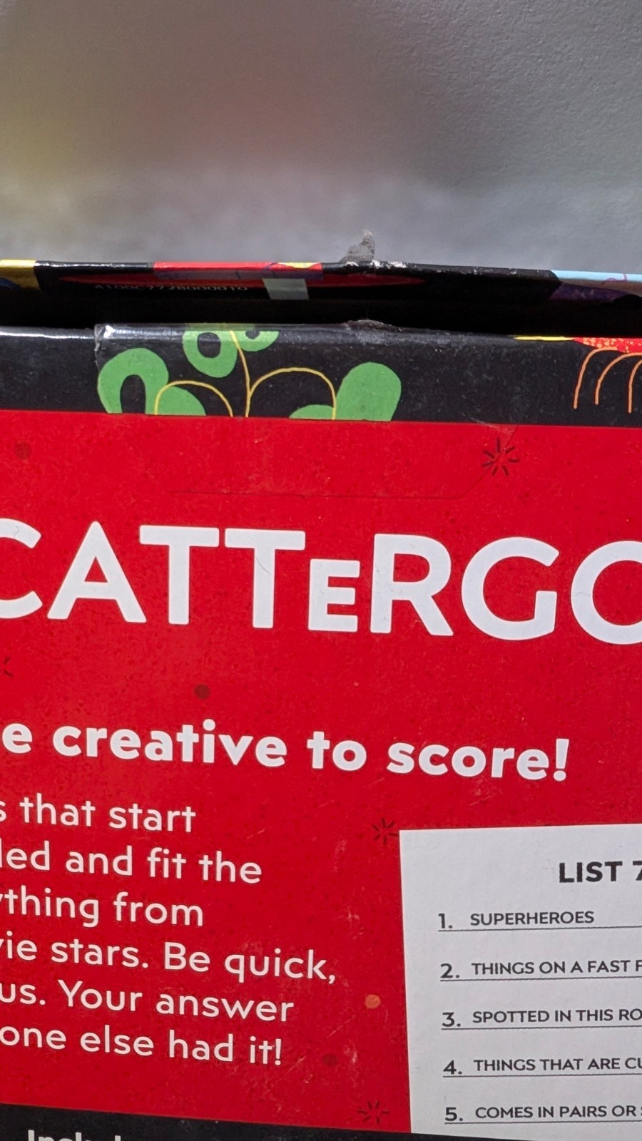 Scattergories Game The Classic Quick Wit Categories Game Hasbro