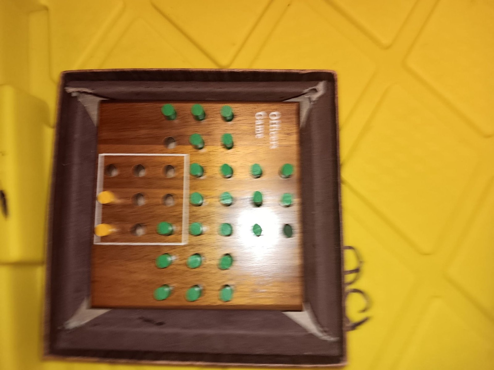 Vintage Wooden Officers Game Peg Board Strategy Game