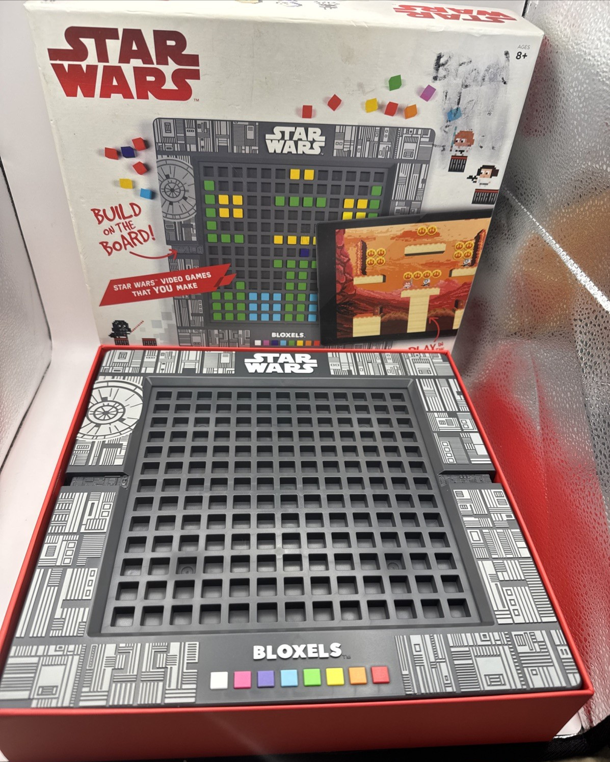Lot of 2 Mattel Bloxels Board Video Games Basic and Star Wars.