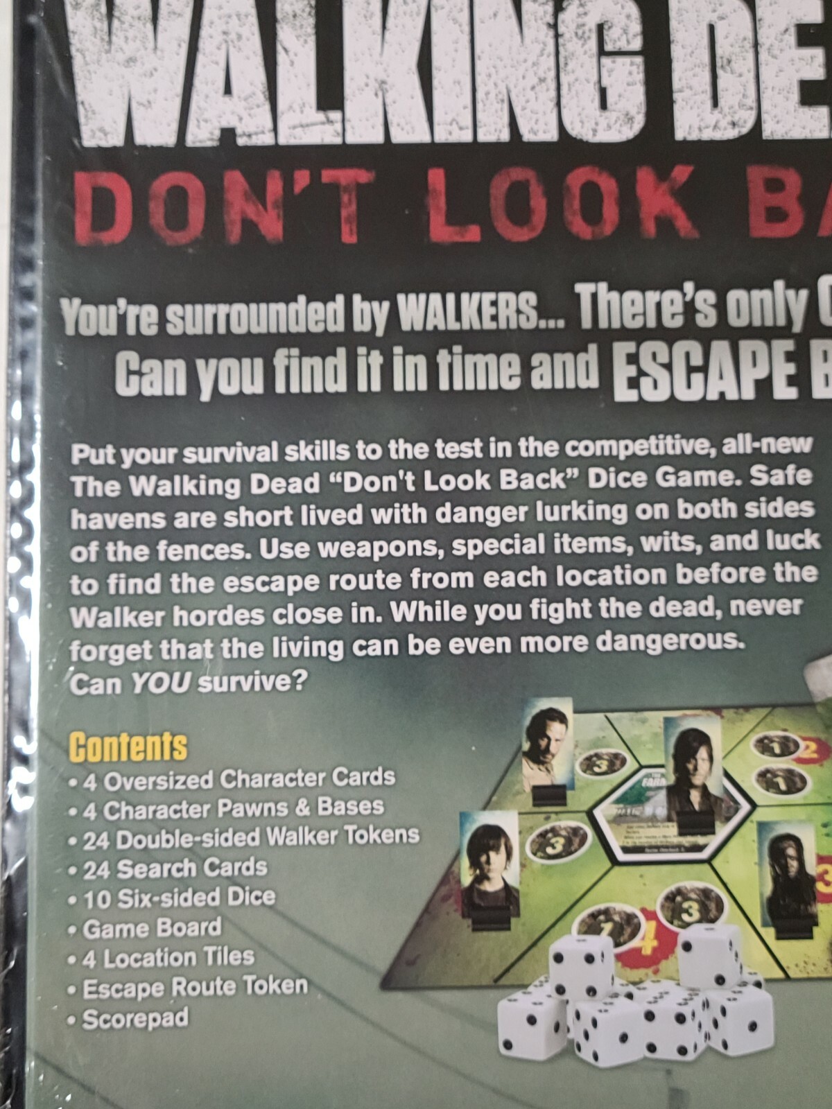 AMC The Walking Dead “Don’t Look Back” Dice Game Cryptozoic 2014 4-Player Zombie