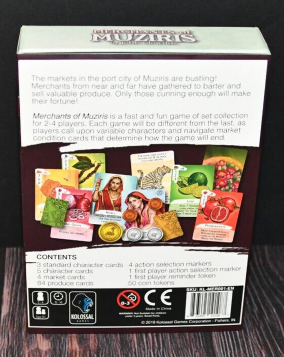 Merchants of Muziris | Kolossal Games | John Clowdus | OOP | Sleeved | VG+