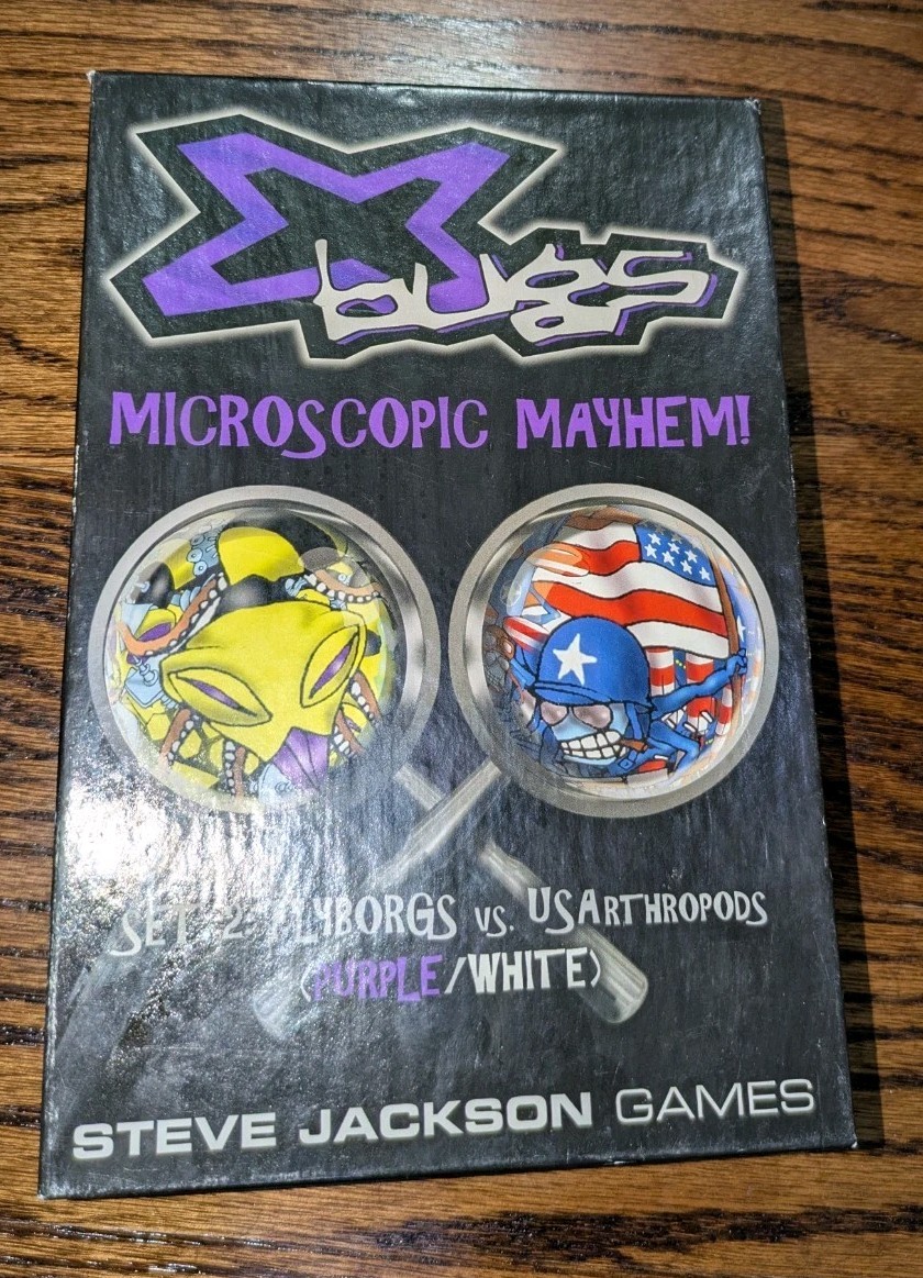 SJG Boardgame X Bugs Set #2 Flyborgs vs. US Arthropods Purple & White Unplayed
